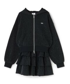 Lovetoxic / ラブトキシック その他トップス | 【LTXC】ラメキラダブルジップパーカ\nティアードセットアップ