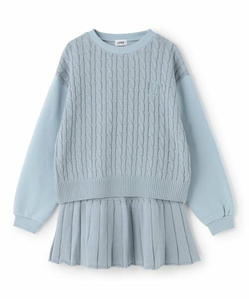 Lovetoxic / ラブトキシック その他トップス | 【洗える】ニットセットアップ(サックス)