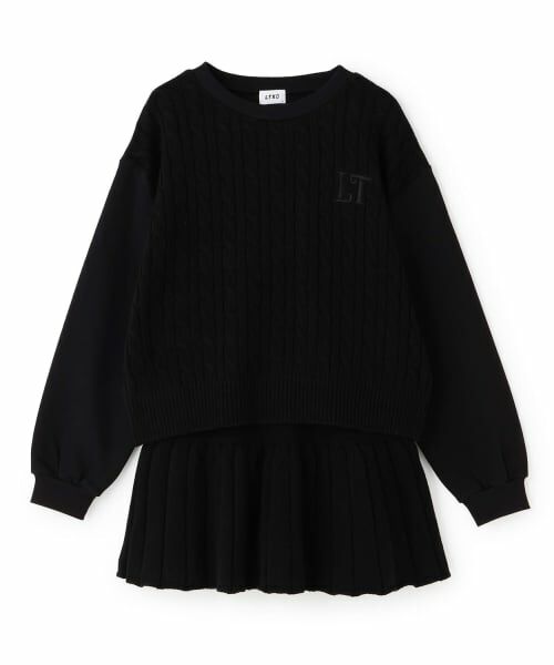 Lovetoxic / ラブトキシック その他トップス | 【洗える】ニットセットアップ(黒)