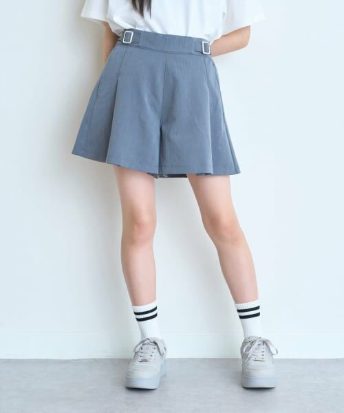 Lovetoxic / ラブトキシック ショート・ハーフ・半端丈パンツ | 【7days】キュロットスカート(グレー)