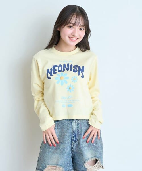 Lovetoxic / ラブトキシック Tシャツ | 【7days/綿100%/GOODPRICE】フラワーロゴ長袖Tシャツ | 詳細1