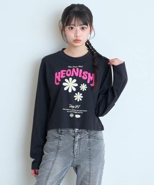 Lovetoxic / ラブトキシック Tシャツ | 【7days/綿100%/GOODPRICE】フラワーロゴ長袖Tシャツ | 詳細3