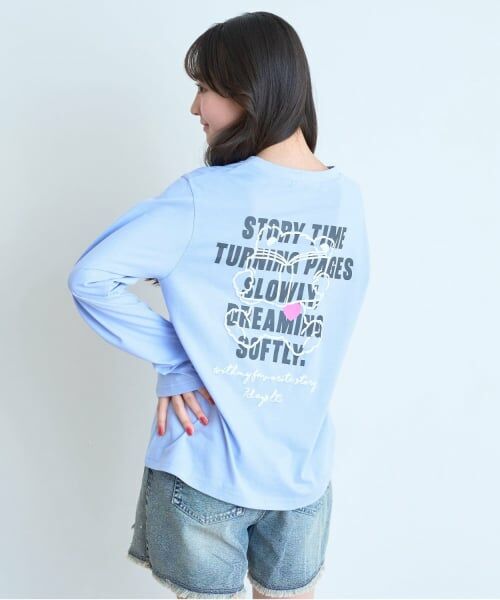 Lovetoxic / ラブトキシック Tシャツ | 【7days/綿100%/GOODPRICE】デカクマ長袖Tシャツ(サックス)