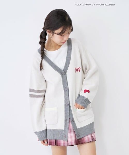 Lovetoxic / ラブトキシック カーディガン・ボレロ | 【サンリオキャラクターズ/ハローキティ】【LTXC】リラックスルーズニットカーディガン | 詳細3