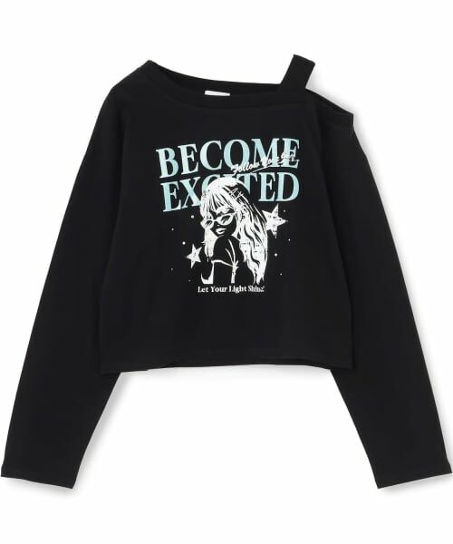 Lovetoxic / ラブトキシック Tシャツ | 【LTXC/綿100%】アソートワンショル長袖T■（黒）
