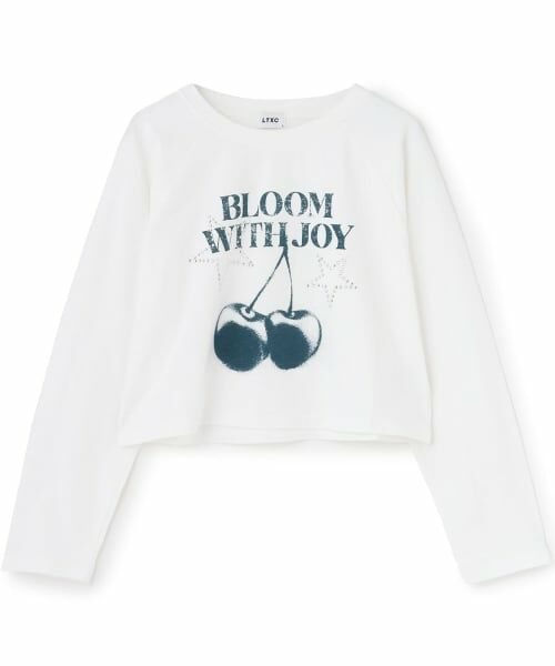 Lovetoxic / ラブトキシック Tシャツ | 【LTXC/綿100%】チェリースタッズ長袖T■（オフ ホワイト）