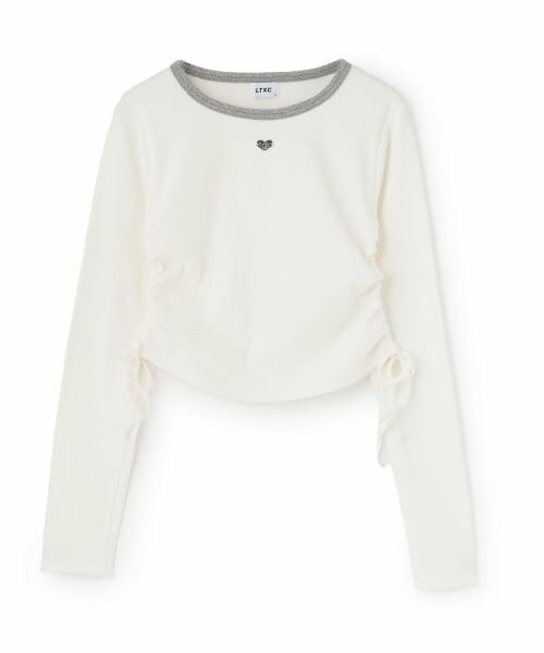 Lovetoxic / ラブトキシック Tシャツ | 【抗菌防臭】サイドドロストテレコ長袖T▼（オフ ホワイト）