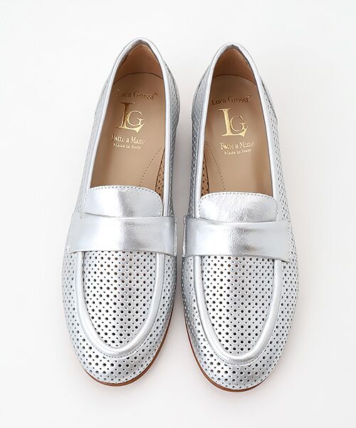Luca Grossi / ルカ グロッシ フラットシューズ | パンチングレザーフラットローファー | 詳細2