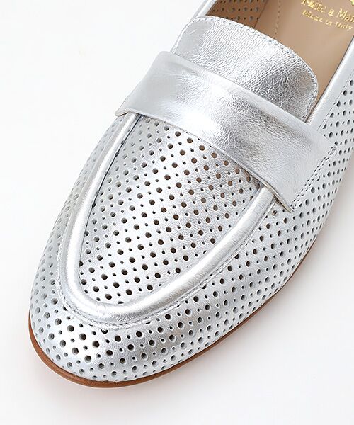 Luca Grossi / ルカ グロッシ フラットシューズ | パンチングレザーフラットローファー | 詳細7