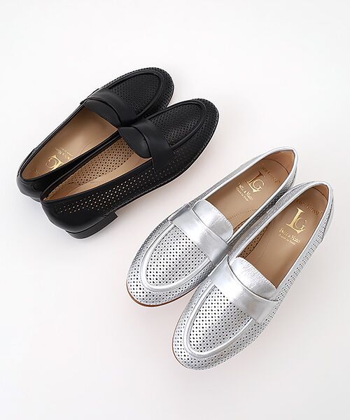 Luca Grossi / ルカ グロッシ フラットシューズ | パンチングレザーフラットローファー | 詳細8