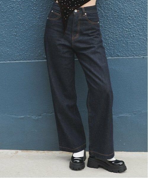 LUKU nari / ルクナーリ その他パンツ | デニムワイドパンツ（ブルー）