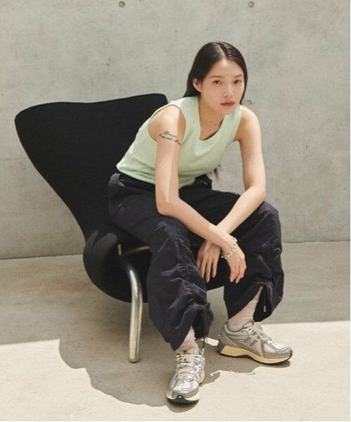 LUKU nari / ルクナーリ その他パンツ | シャーリングワイドパンツ（紺）