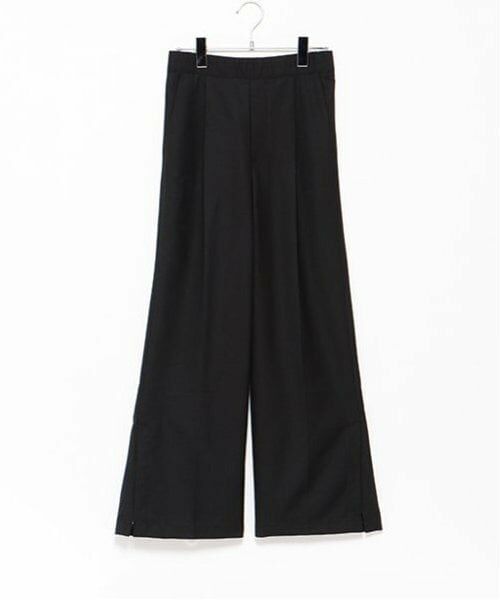 LUKU nari / ルクナーリ その他パンツ | セミワイドタックパンツ（黒）