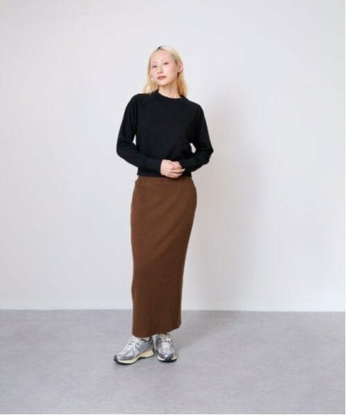 LUKU nari / ルクナーリ ミニ・ひざ丈スカート | カットリブタイトスカート | 詳細4