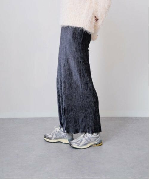 LUKU nari / ルクナーリ ミニ・ひざ丈スカート | ベロアプリーツスカート | 詳細2