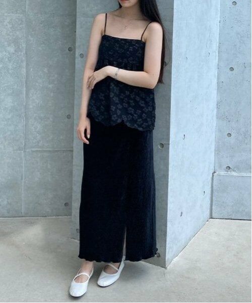 LUKU nari / ルクナーリ ミニ・ひざ丈スカート | ベロアプリーツスカート | 詳細7