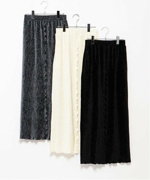 LUKU nari / ルクナーリ ミニ・ひざ丈スカート | ベロアプリーツスカート | 詳細8