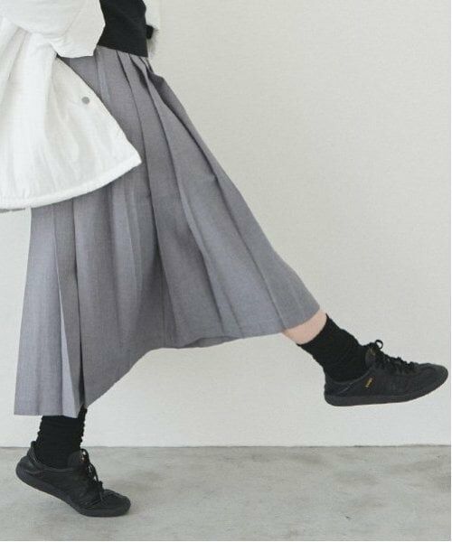 LUKU nari / ルクナーリ ミニ・ひざ丈スカート | プリーツスカート（グレー）