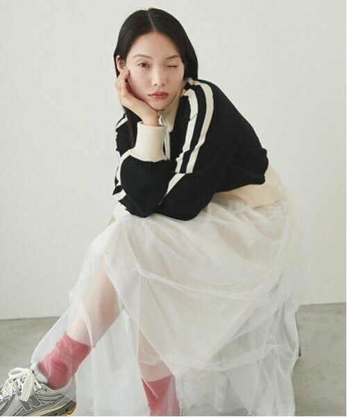 LUKU nari / ルクナーリ ミニ・ひざ丈スカート | チュールボリュームスカート | 詳細1