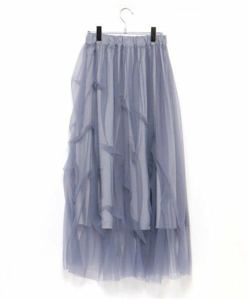LUKU nari / ルクナーリ ミニ・ひざ丈スカート | チュールボリュームスカート | 詳細14
