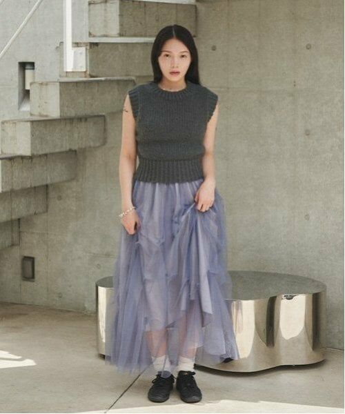 LUKU nari / ルクナーリ ミニ・ひざ丈スカート | チュールボリュームスカート | 詳細4