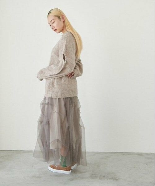 LUKU nari / ルクナーリ ミニ・ひざ丈スカート | チュールボリュームスカート | 詳細9