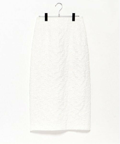 LUKU nari / ルクナーリ ミニ・ひざ丈スカート | 花ジャガードタイトスカート | 詳細11