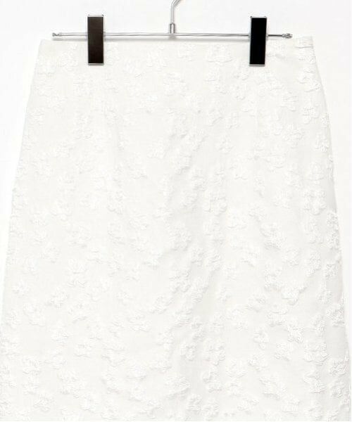 LUKU nari / ルクナーリ ミニ・ひざ丈スカート | 花ジャガードタイトスカート | 詳細13