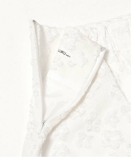 LUKU nari / ルクナーリ ミニ・ひざ丈スカート | 花ジャガードタイトスカート | 詳細14