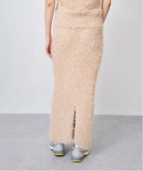 LUKU nari / ルクナーリ ミニ・ひざ丈スカート | フリンジニットスカート | 詳細2