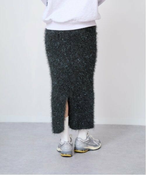 LUKU nari / ルクナーリ ミニ・ひざ丈スカート | フリンジニットスカート | 詳細4