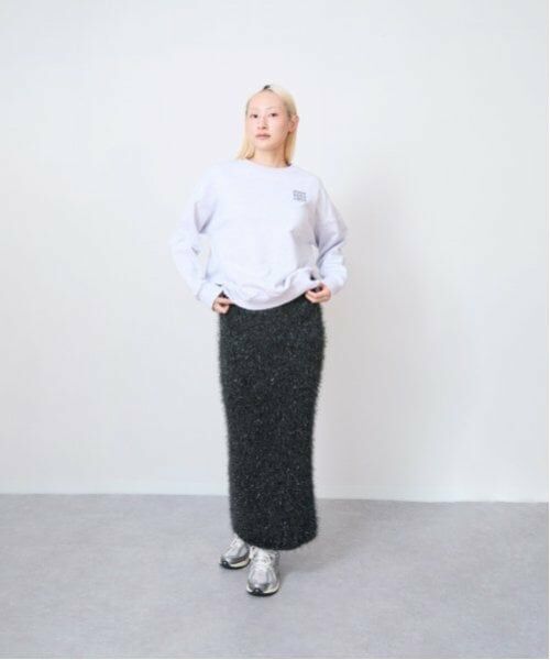 LUKU nari / ルクナーリ ミニ・ひざ丈スカート | フリンジニットスカート | 詳細5