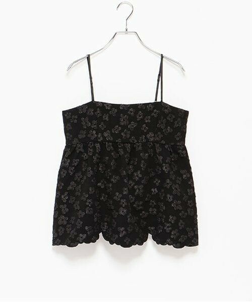 LUKU nari / ルクナーリ その他トップス | 花ジャガードチュニック（黒）