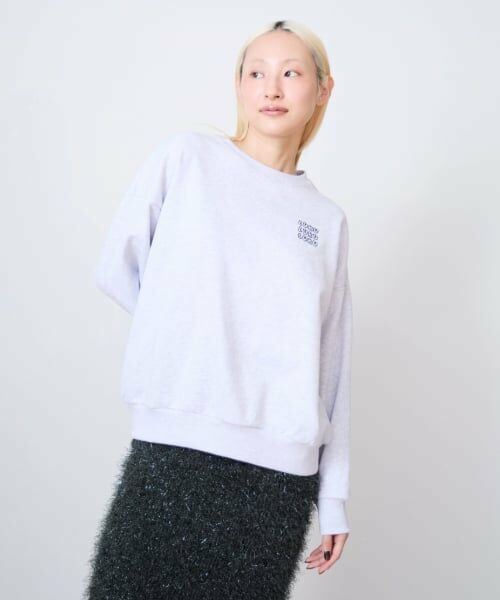 LUKU nari / ルクナーリ スウェット | ロゴスウェットプルオーバー（シロ杢）