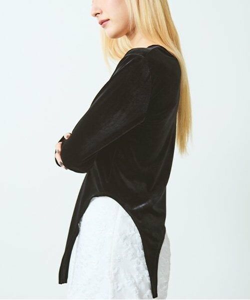 LUKU nari / ルクナーリ Tシャツ | ベロアスパンコールプルオーバー | 詳細10