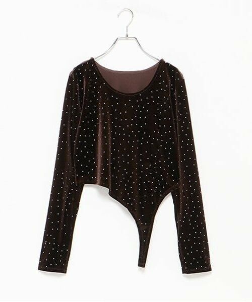 LUKU nari / ルクナーリ Tシャツ | ベロアスパンコールプルオーバー | 詳細13