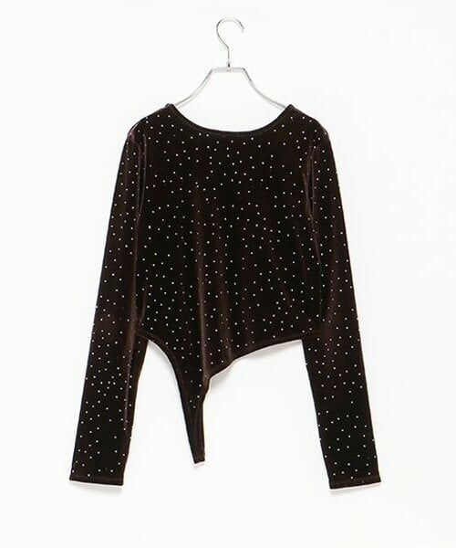 LUKU nari / ルクナーリ Tシャツ | ベロアスパンコールプルオーバー | 詳細14