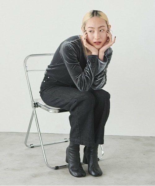 LUKU nari / ルクナーリ Tシャツ | ベロアスパンコールプルオーバー | 詳細6