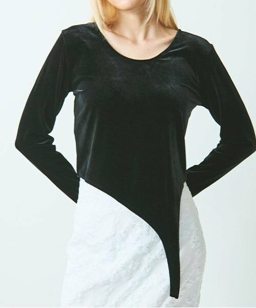 LUKU nari / ルクナーリ Tシャツ | ベロアスパンコールプルオーバー | 詳細9