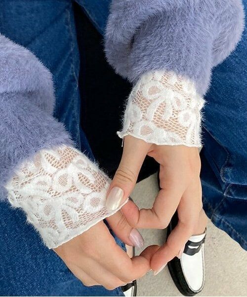 LUKU nari / ルクナーリ Tシャツ | リボンレーストップス | 詳細2