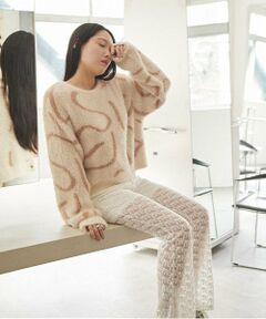 LUKU nari / ルクナーリ ニット・セーター | シャギーニュアンスカーディガン