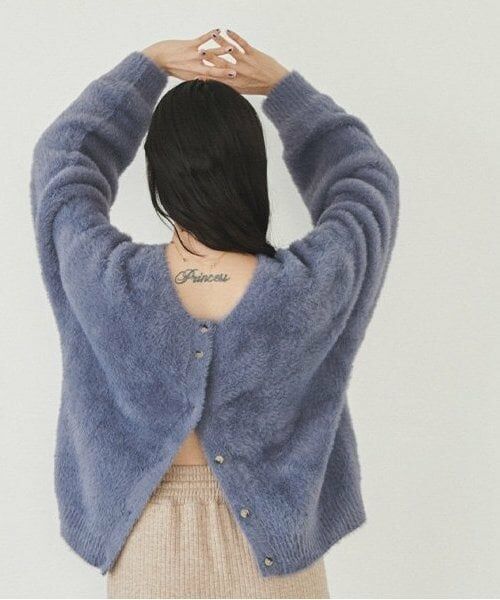 LUKU nari / ルクナーリ ニット・セーター | シャギーニュアンスカーディガン | 詳細15