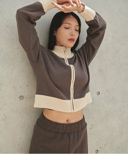 LUKU nari / ルクナーリ ニット・セーター | スタンドラインZIPニット | 詳細14