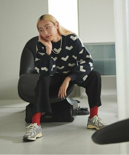 LUKU nari / ルクナーリ ニット・セーター | ハート柄ニットプルオーバー | 詳細3