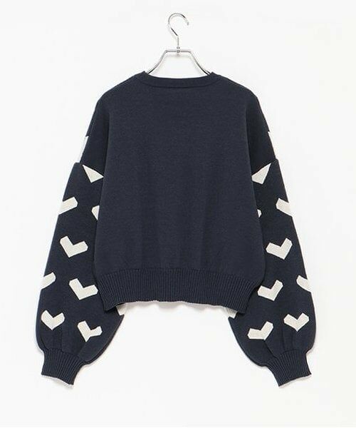 LUKU nari / ルクナーリ ニット・セーター | ハート柄ニットプルオーバー | 詳細24