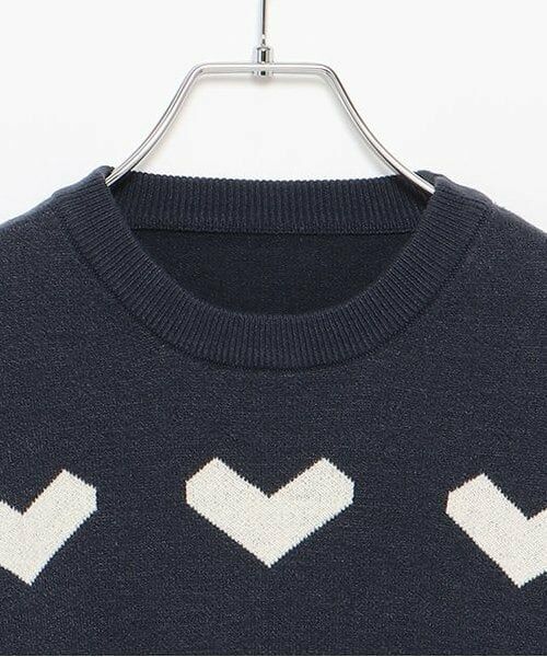 LUKU nari / ルクナーリ ニット・セーター | ハート柄ニットプルオーバー | 詳細25