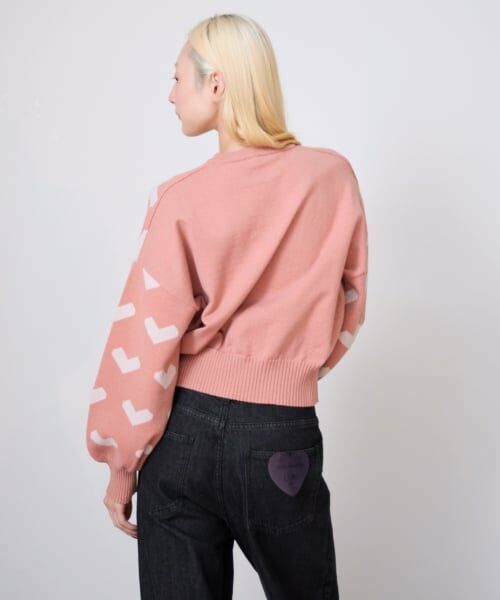 LUKU nari / ルクナーリ ニット・セーター | ハート柄ニットプルオーバー | 詳細21