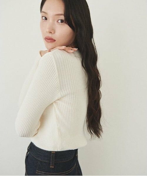 LUKU nari / ルクナーリ ニット・セーター | エリ刺繍ニットプルオーバー | 詳細3