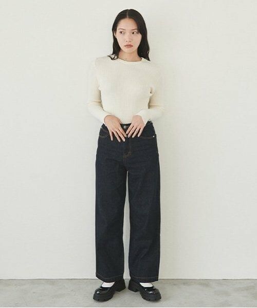 LUKU nari / ルクナーリ ニット・セーター | エリ刺繍ニットプルオーバー | 詳細6