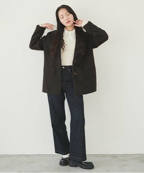 LUKU nari / ルクナーリ ニット・セーター | エリ刺繍ニットプルオーバー | 詳細8